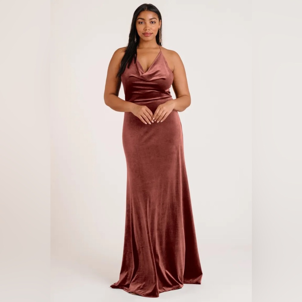 Jenny Yoo Velvet Floor Length Sullivan Gown